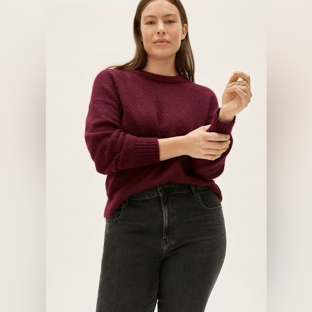 Everlane Women's Crew Neck Sweater - Burgundy